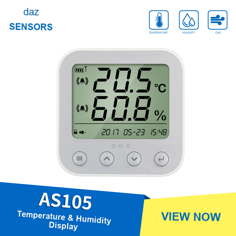 AS105 Wall-Mounted Temperature and Humidity Display with Calendar and Clock